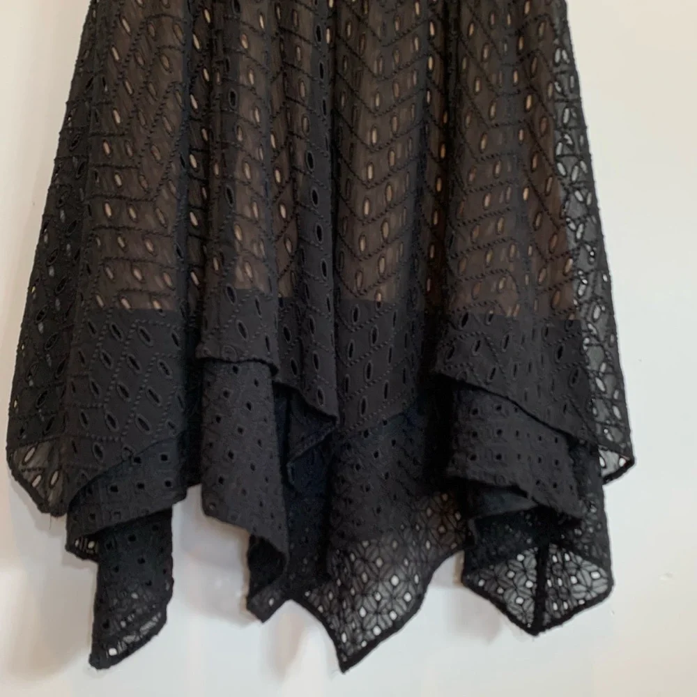 Sundance On The Sea Black Eyelet Lace Cocktail Dress - Picture 6 of 12